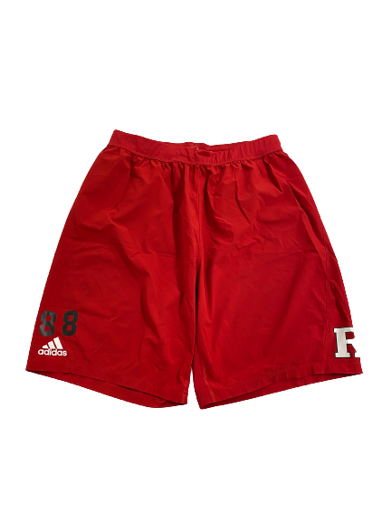 Brendan Bordner Rutgers Football Player-Exclusive Shorts With Number (Size XL)