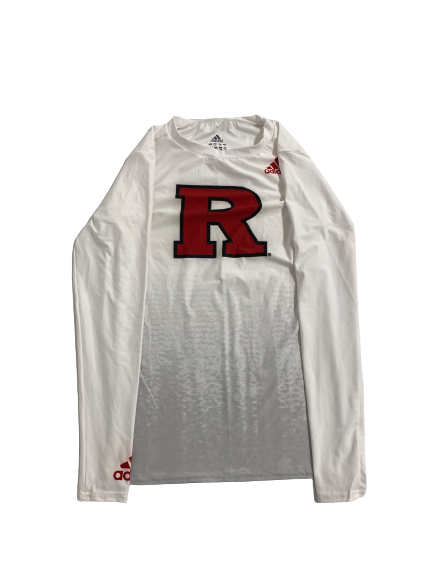 Brendan Bordner Rutgers Football Player-Exclusive Long Sleeve Compression Shirt (Size L)