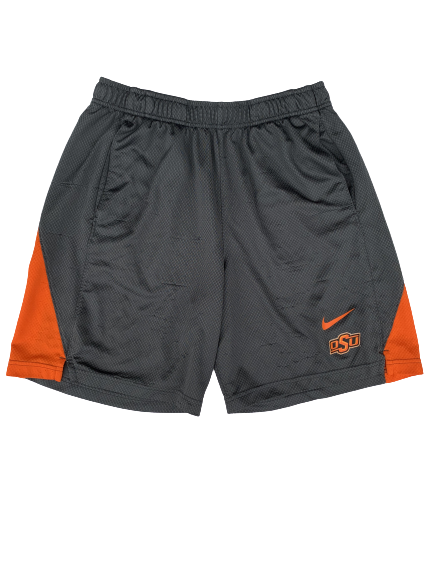 Kaden Polcovich Oklahoma State Team Issued Workout Shorts (Size L)