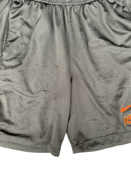 Kaden Polcovich Oklahoma State Team Issued Workout Shorts (Size L)