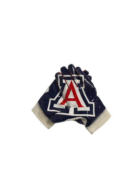 Josh Donovan Arizona Football Team-Issued Football Gloves (Size XXXL)