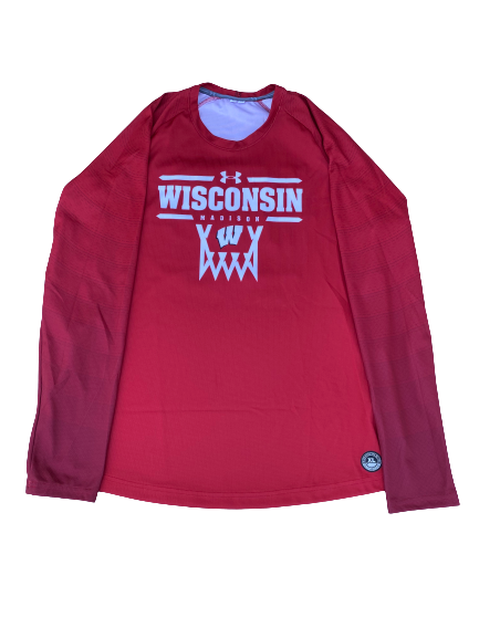 Nate Reuvers Wisconsin Basketball Player Exclusive Pre-Game Shooting Shirt (Size XL)