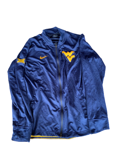 Lamont West West Virginia Basketball Nike Zip-Up Jacket (Size XLT)