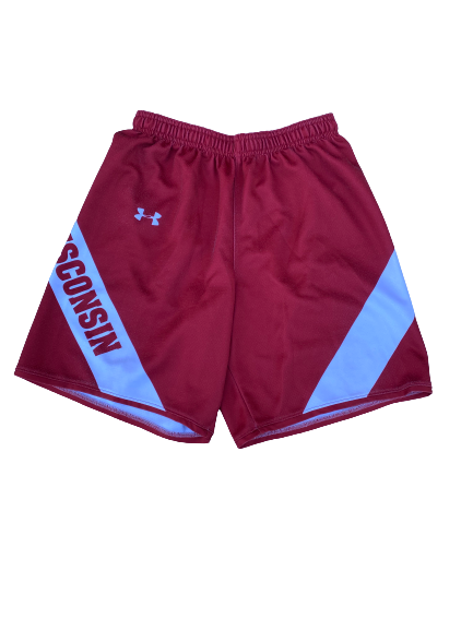 Nate Reuvers Wisconsin Basketball Player Exclusive Practice Shorts (Size M)