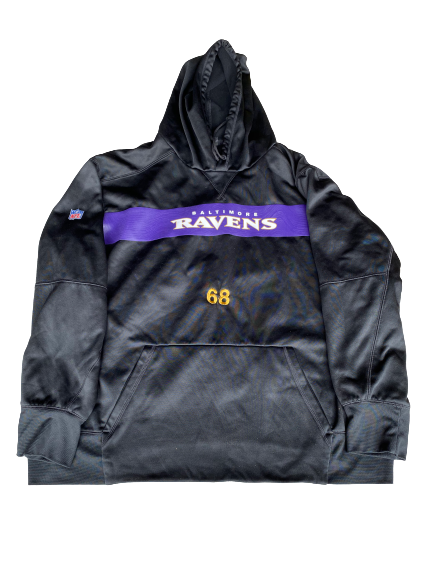 Matt Skura Baltimore Ravens Team Issued Sweatshirt with Number (Size 3XL)