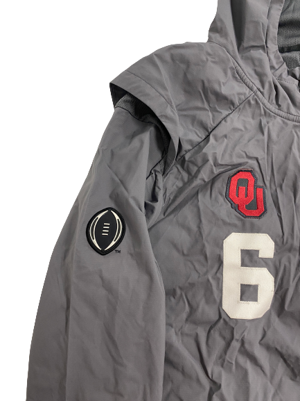 Robert Barnes Oklahoma Football Player-Exclusive College Football Playoff Quarter-Zip Jacket With 