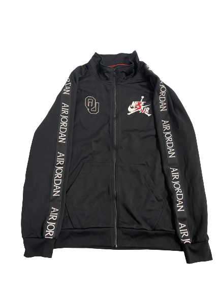 Robert Barnes Oklahoma Football Player-Exclusive College Football Playoff Air Jordan Zip-Up Jacket With 