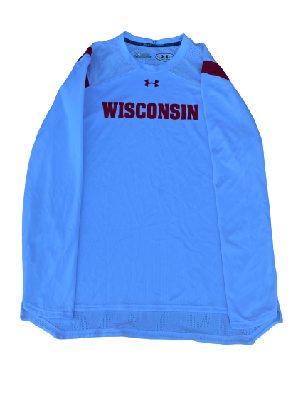 Nate Reuvers Wisconsin Basketball Player Exclusive Pre-Game Shooting Shirt (Size 2XL)
