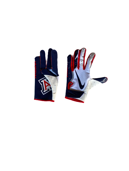 Malcolm Holland Arizona Football Nike Gloves (Size L)