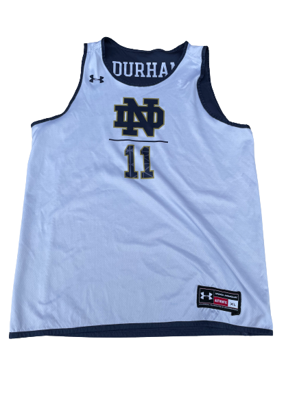 Juwan Durham Notre Dame Basketball Player Exclusive Reversible Practice Jersey (Size XL)