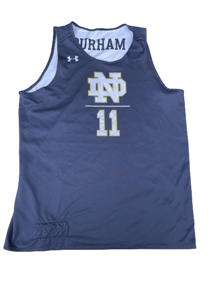 Juwan Durham Notre Dame Basketball Player Exclusive Reversible Practice Jersey (Size XL)