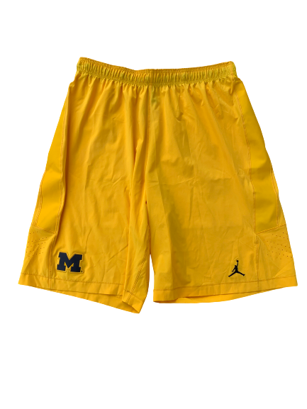 Michigan Basketball Team Issued Jordan Shorts (Size XLT)