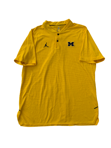 Michigan Basketball Team Issued Jordan Polo Shirt (Size L)