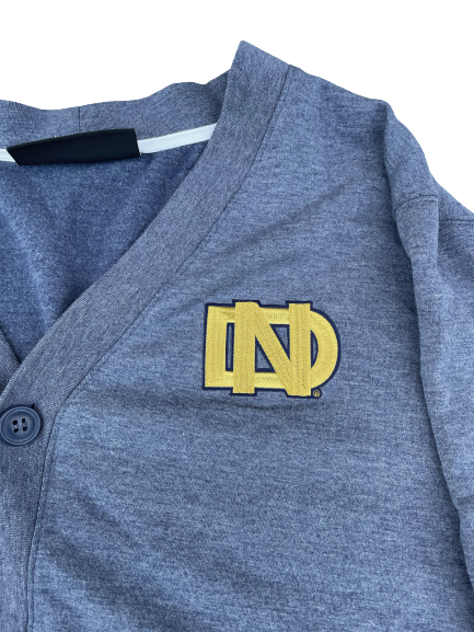 Juwan Durham Notre Dame Basketball Team Issued Button Up Sweater (Size XL)