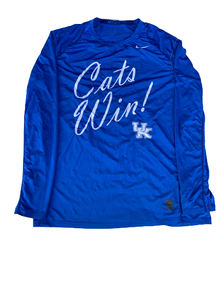 Ryan Shinn Kentucky Baseball Player Exclusive "Cats Win" Long Sleeve Shirt (Size XL)