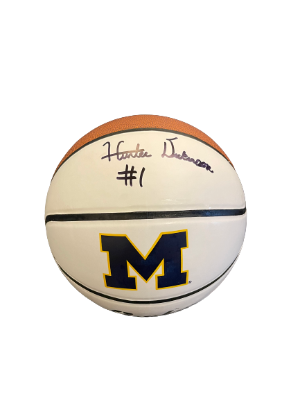 **PRE-SALE** Hunter Dickinson SIGNED PERSONALIZED Michigan Full-Size Basketball