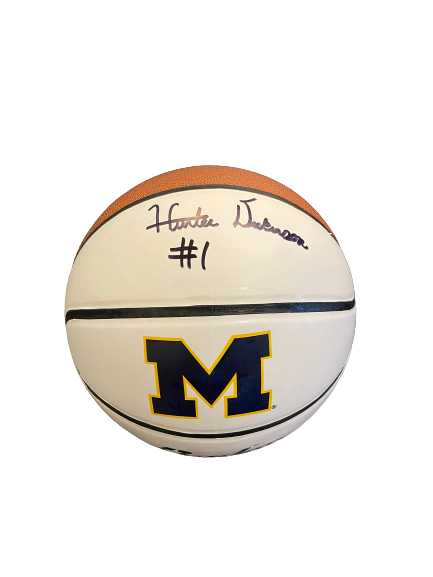 Hunter Dickinson SIGNED Michigan Full-Size Basketball (Limited Quantity)