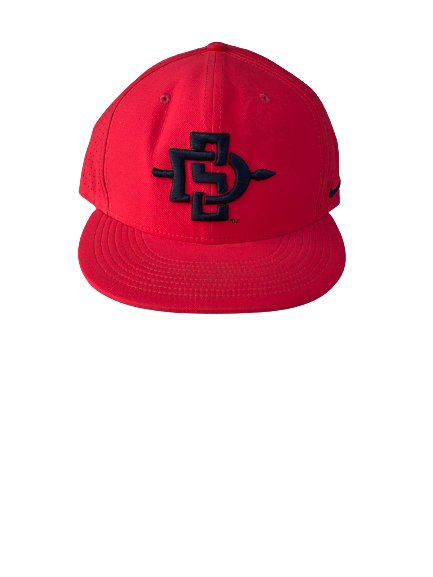 Logan Boyer San Diego State Baseball Game Hat (Size 7 3/8)