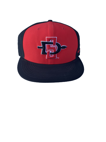 Logan Boyer San Diego State Baseball Game Hat (Size 7 3/8)