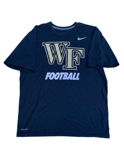 Tabari Hines Wake Forest Team Issued Workout Shirt with Number on Back (Size M)