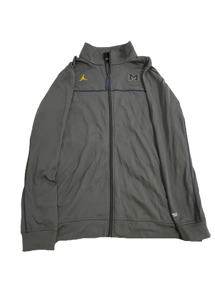 Colin Castleton Michigan Basketball Player-Exclusive Travel Zip-Up Jacket (Size XLT)