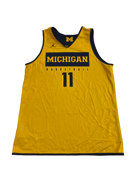 Colin Castleton Michigan Basketball Player-Exclusive Reversible Practice Jersey (Size XL)