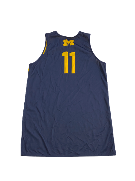Colin Castleton Michigan Basketball Player-Exclusive Reversible Practice Jersey (Size L)