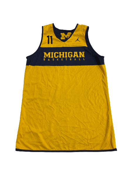 Colin Castleton Michigan Basketball Player-Exclusive Reversible Practice Jersey (Size L)