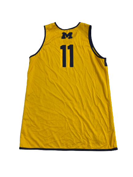 Colin Castleton Michigan Basketball Player-Exclusive Reversible Practice Jersey (Size L)