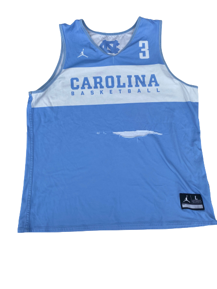 Andrew Platek North Carolina Basketball 2018-2019 Season Worn Player Exclusive Reversible Practice Jersey (Size L)