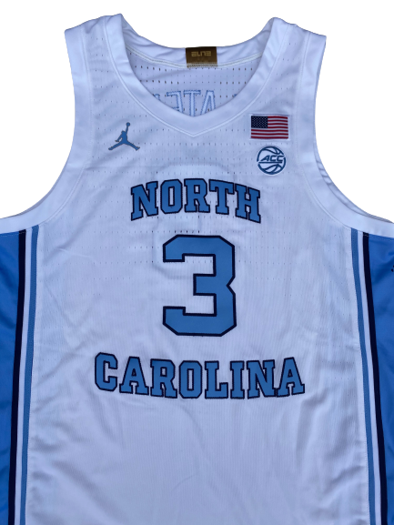 Andrew Platek North Carolina Basketball 2020-2021 (SENIOR SEASON) GAME WORN Jersey (Size 46)