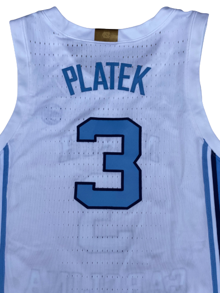 Andrew Platek North Carolina Basketball 2020-2021 (SENIOR SEASON) GAME WORN Jersey (Size 46)