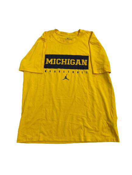 Naz Hillmon Michigan Basketball Team Issued T-Shirt (Size L)