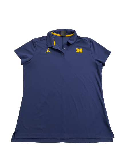 Naz Hillmon Michigan Basketball Team Issued Polo Shirt (Size Women&
