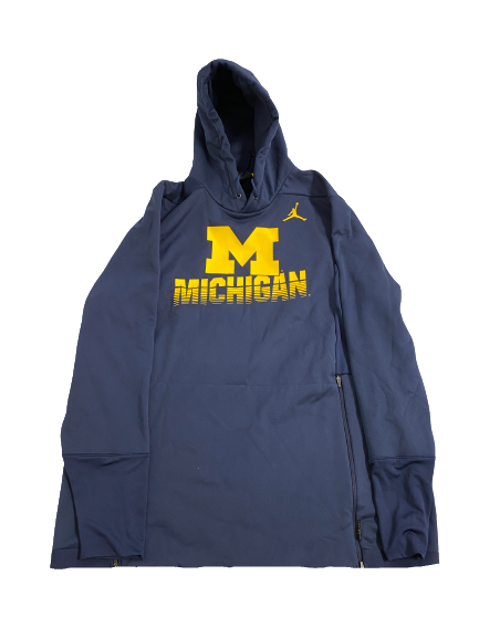 Colin Castleton Michigan Basketball Team-Issued Sweatshirt (Size XLT)