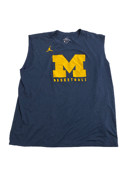 Colin Castleton Michigan Basketball Team-Issued Workout Tank (Size XL)