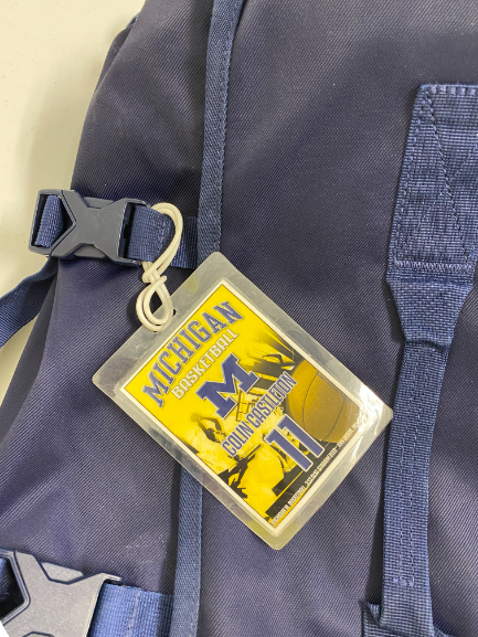 Colin Castleton Michigan Basketball Player-Exclusive Backpack With Player Tag (Used for March Madness)