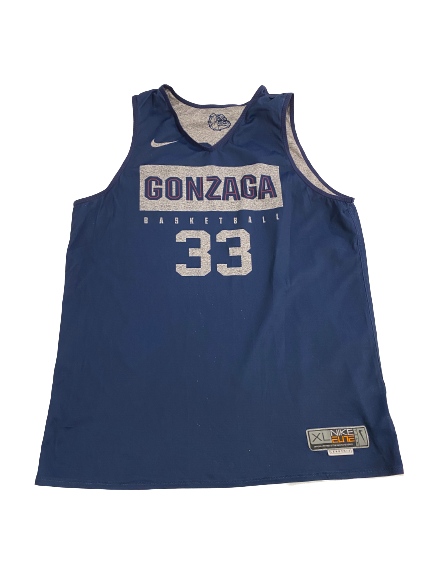 Killian Tillie Gonzaga Basketball Player-Exclusive Reversible Practice Jersey (Size XL)