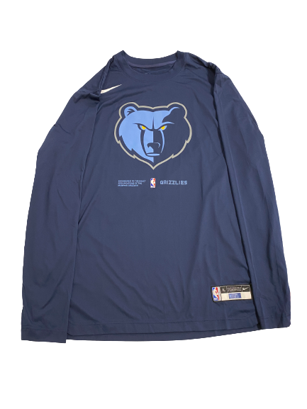Killian Tillie Memphis Grizzlies Player Exclusive Pre Game Long Sleeve Shooting Shirt (Size XL)