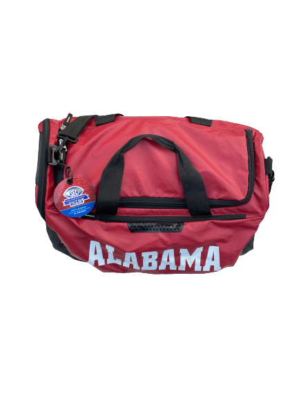 Matt Womack Alabama Football Team Issued Travel Duffel Bag with 2016 SEC Championship Player Tag
