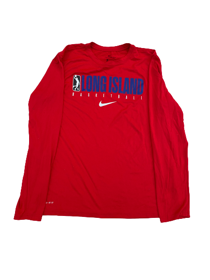 Dupree McBrayer Long Island Nets Long Sleeve Workout Shirt (Size L)