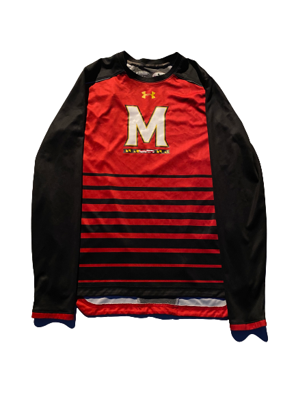 Anthony Cowan Maryland Basketball Long Sleeve Warm-Up Shirt (Size S)
