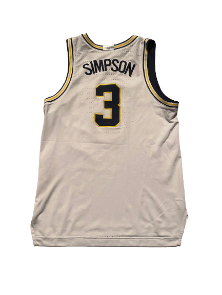 Zavier Simpson Michigan Basketball 2019-2020 Season Game Worn Uniform Set