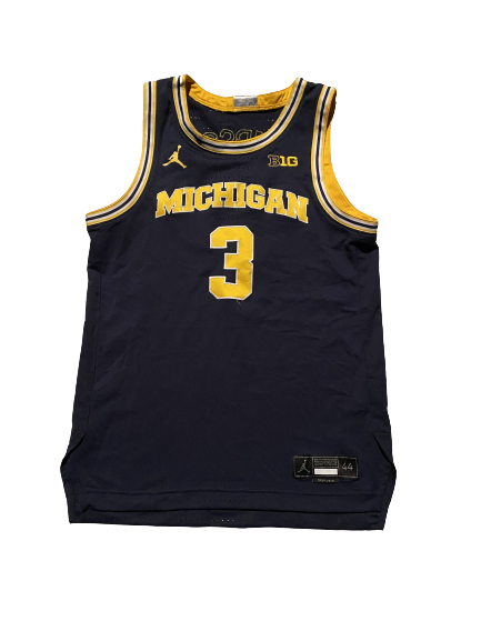 Zavier Simpson Michigan Basketball 2019-2020 Game Worn Uniform Set
