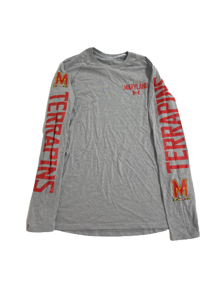 Greg China-Rose Maryland Football Team-Issued Long Sleeve Shirt (Size XLT)