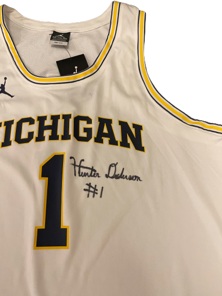 Hunter Dickinson SIGNED Michigan Officially Licensed Replica Jersey - Size XXL (Limited Quantity)