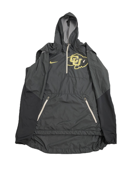 Isaiah Lewis Colorado Football Team-Issued Quarter-Zip Windbreaker Jacket (Size L)