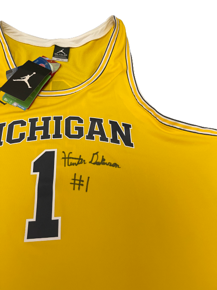 Hunter Dickinson SIGNED Michigan Officially Licensed Replica Jersey - Size XXL (Limited Quantity)