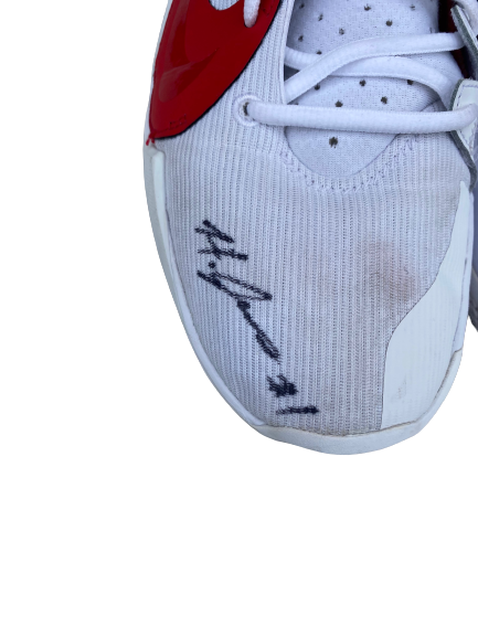 Herb Jones Alabama Basketball SIGNED Game Worn Shoes (Size 14) - Photo Matched