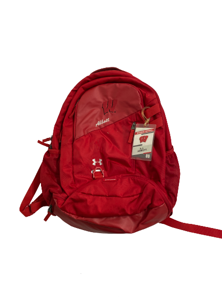 A.J. Abbott Wisconsin Football Player-Exclusive Travel Backpack With Player Tag